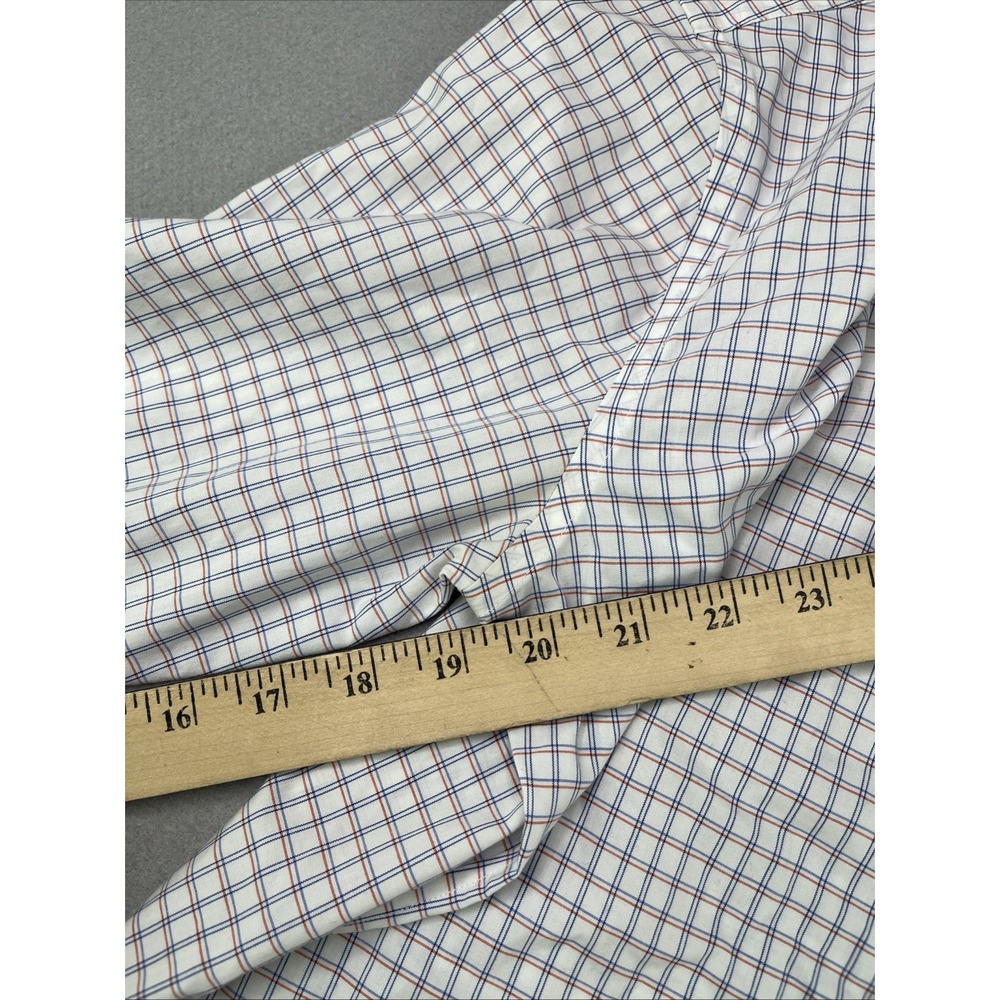 Banana Republic Dress Shirt Mens Small Blue Check Tailored Slim Fit Non Iron LS - Picture 13 of 16